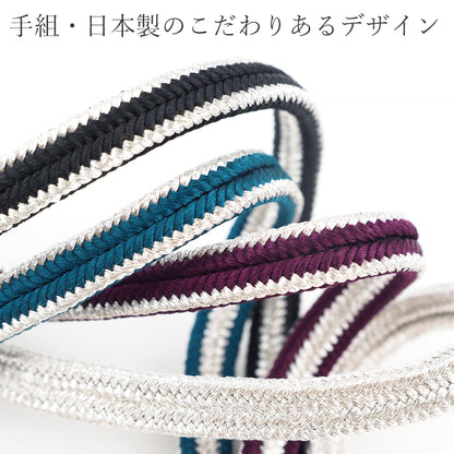 【Kimono-Factory-nono】女性用 正絹羽織紐 冠組 -Shine-