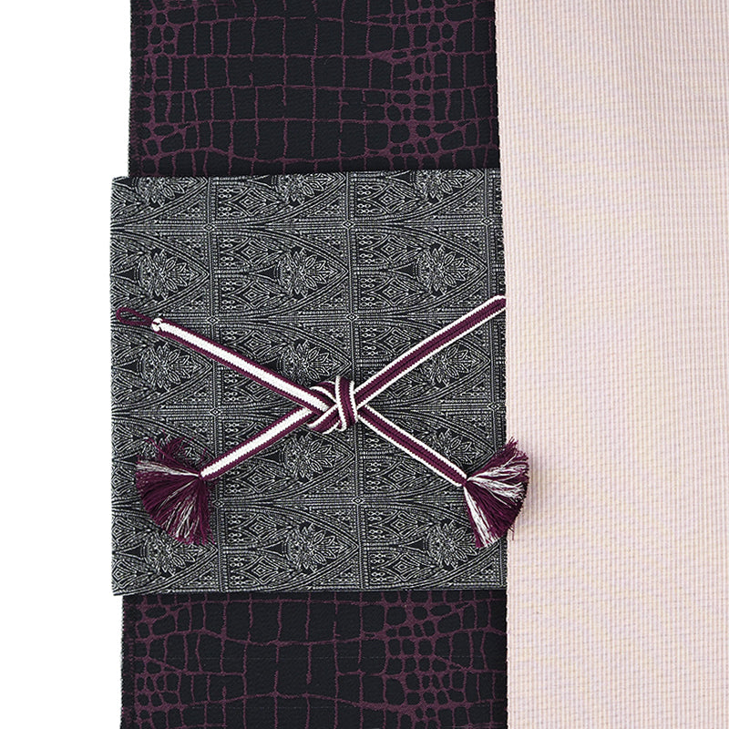 【Kimono-Factory-nono】女性用 正絹羽織紐 冠組 -Shine-