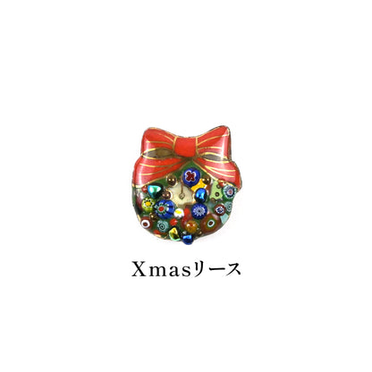 【七宝焼】帯留め クリスマスシリーズ