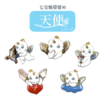 【七宝焼】帯留め -天使シリーズ-