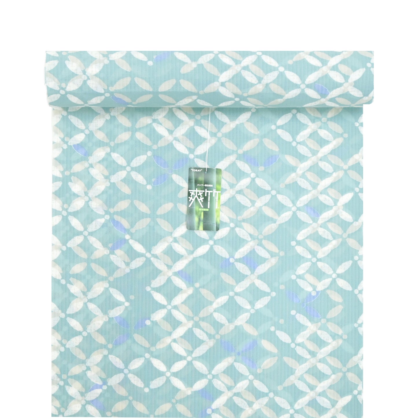 【東レ爽竹】新開発ストレッチ長襦袢 「七宝」グリーン　#スリーシーズン