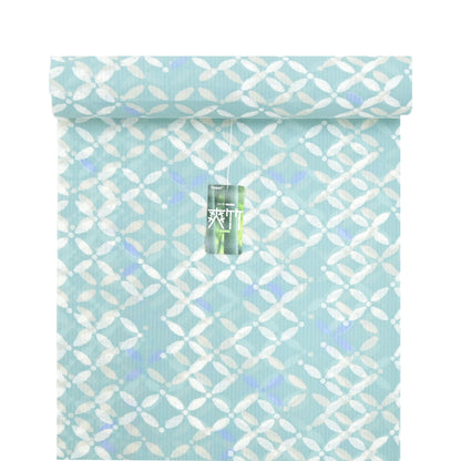 【東レ爽竹】新開発ストレッチ長襦袢 「七宝」グリーン　#スリーシーズン