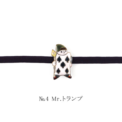 【七宝焼】帯留め -不思議の国のアリス- No.1～No.4