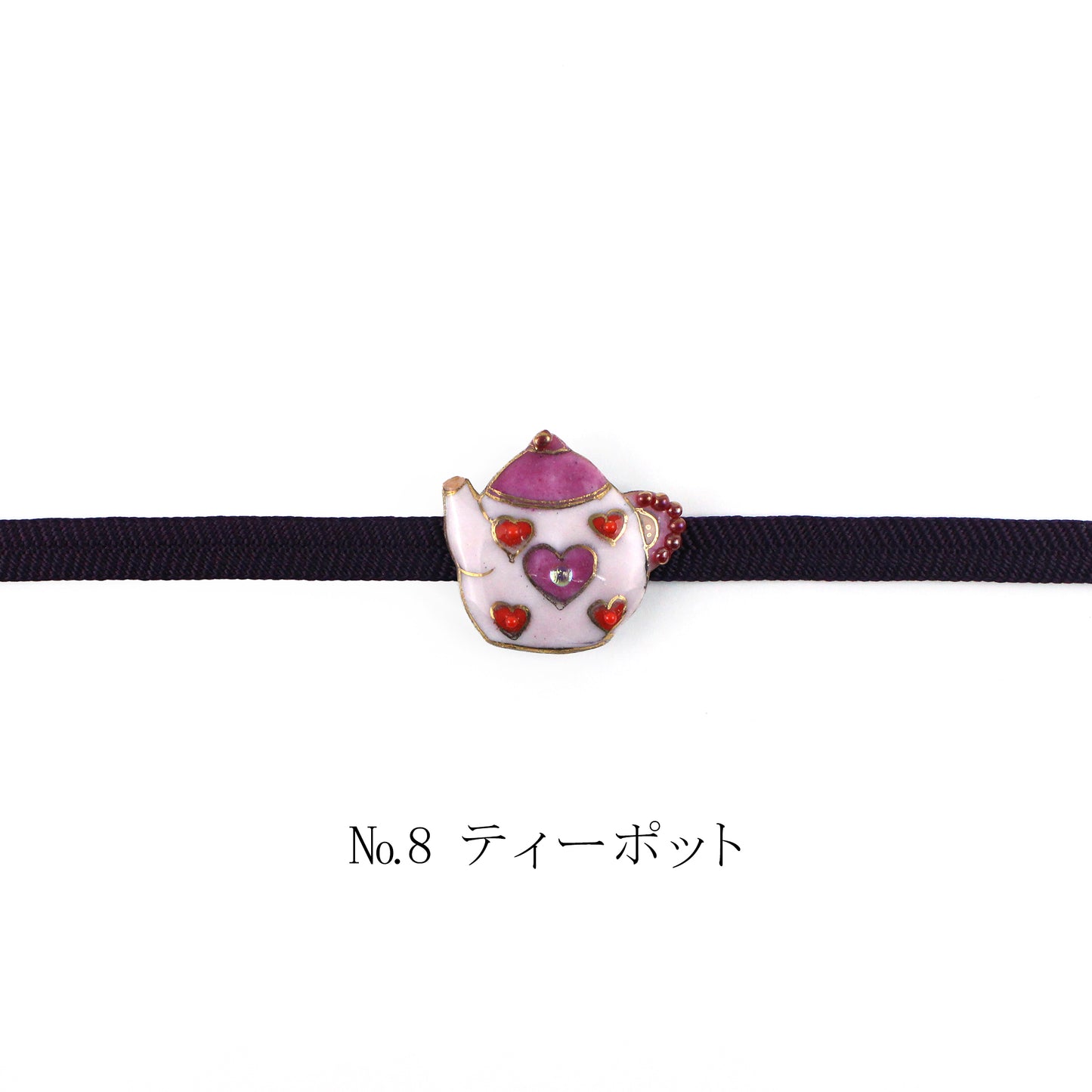 【七宝焼】帯留め -不思議の国のアリス- No.5～No.8