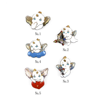 【七宝焼】帯留め -天使シリーズ-