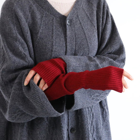 【YOUTOWA】リブ編みアームカバー 5カラー #防寒アイテム #和洋兼用