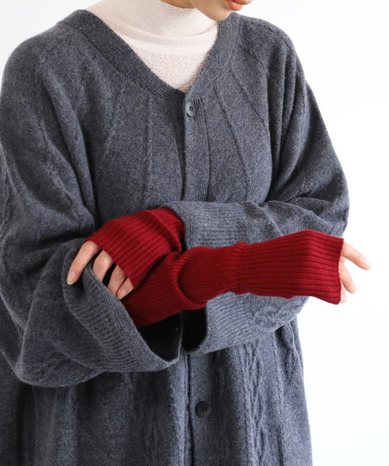 【YOUTOWA】リブ編みアームカバー 5カラー #防寒アイテム #和洋兼用