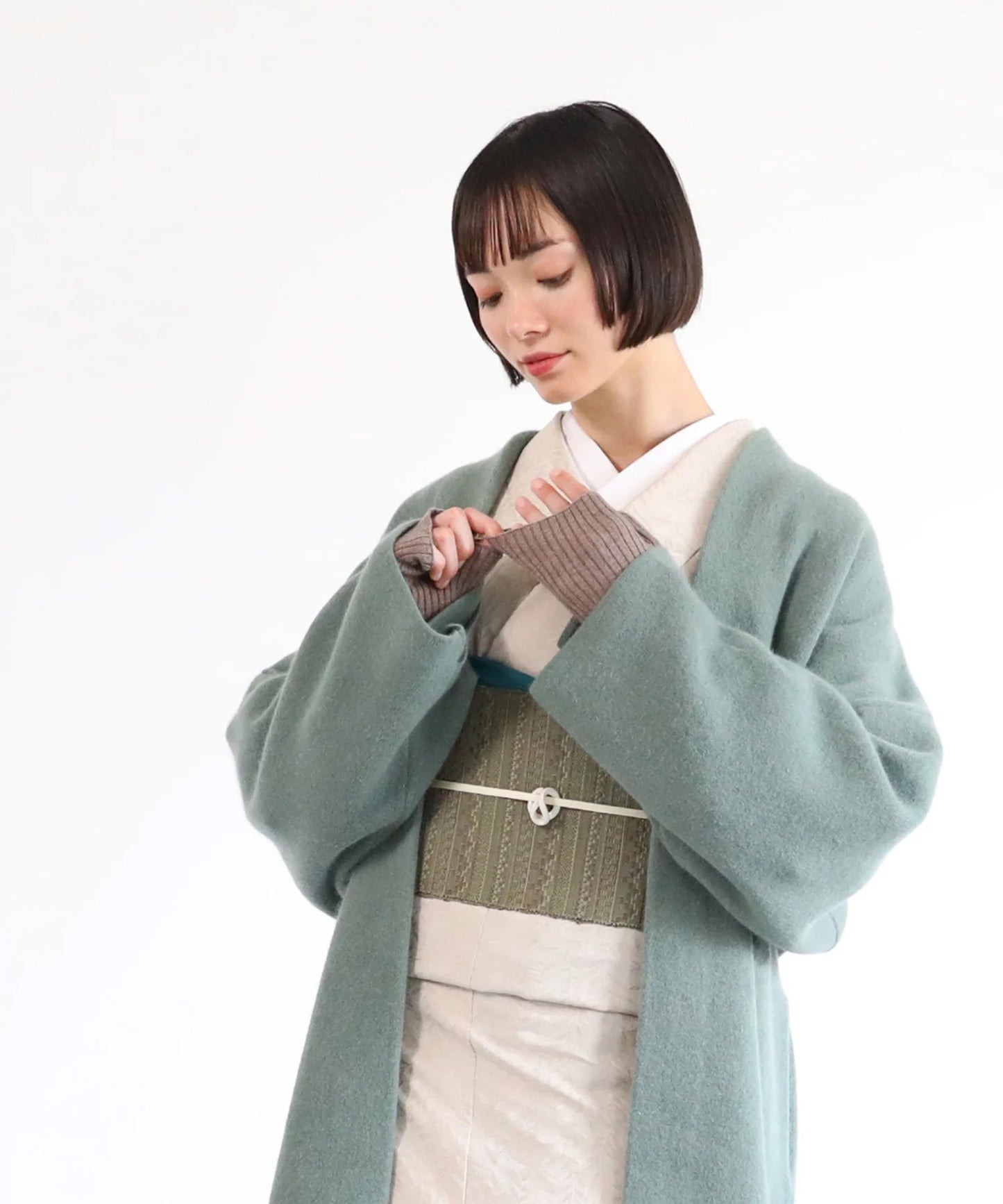 【YOUTOWA】リブ編みアームカバー 5カラー #防寒アイテム #和洋兼用