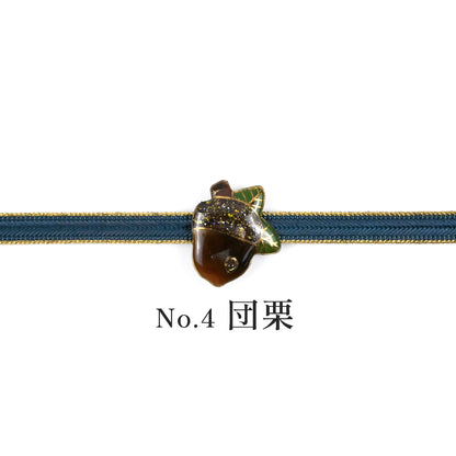 【七宝焼】帯留め　四季暦　秋・冬
