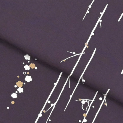 東レシルック 小紋 ～kifkif～「梅に鶯」 濃色 【袷・単衣用】