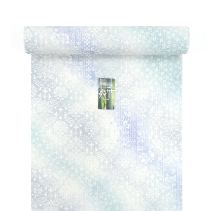 【東レ爽竹】新開発ストレッチ長襦袢 「花霞」ブルー #スリーシーズン