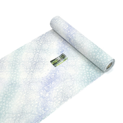 【東レ爽竹】新開発ストレッチ長襦袢 「花霞」ブルー #スリーシーズン