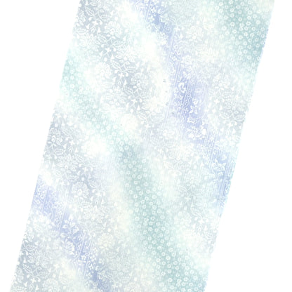 【東レ爽竹】新開発ストレッチ長襦袢 「花霞」ブルー #スリーシーズン