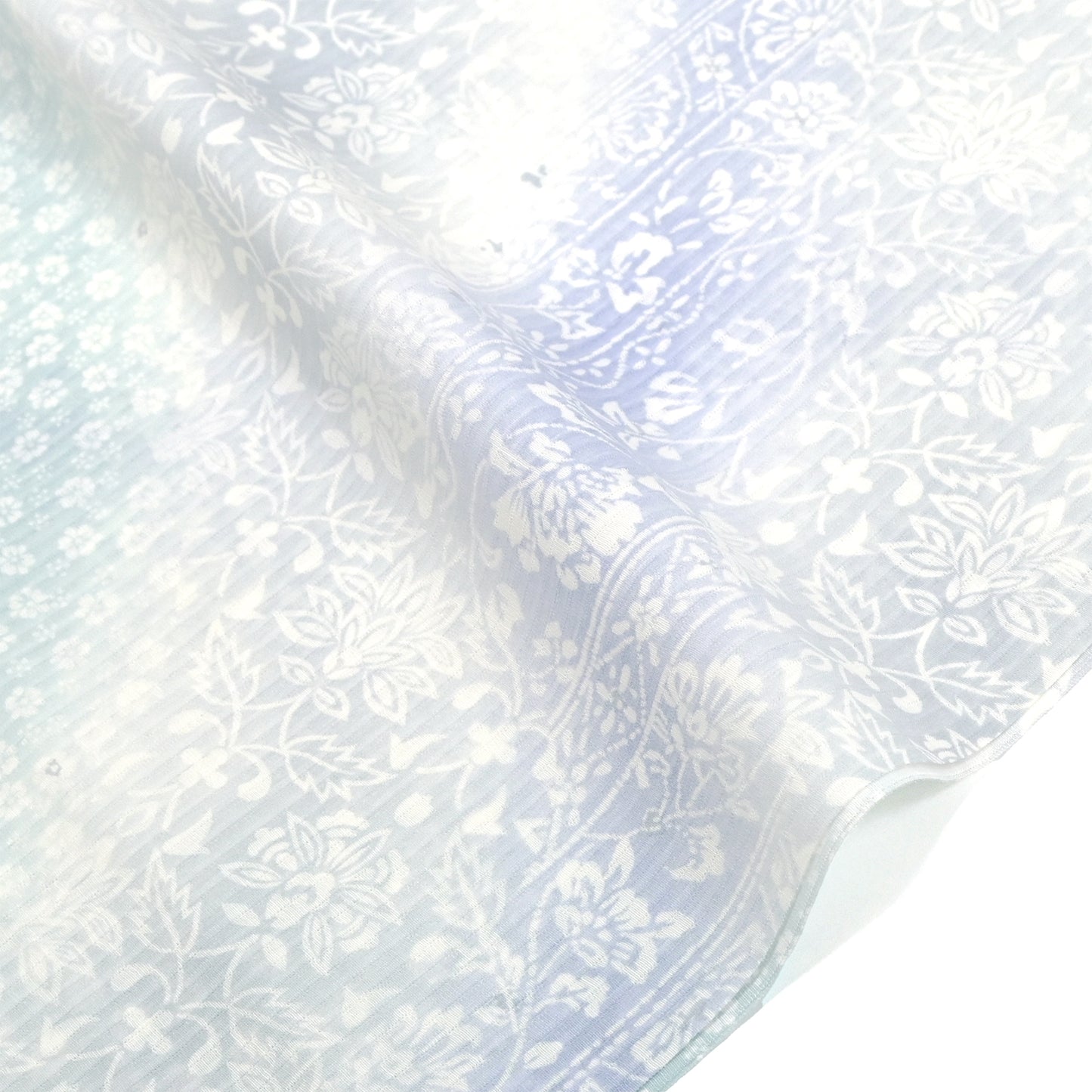 【東レ爽竹】新開発ストレッチ長襦袢 「花霞」ブルー #スリーシーズン