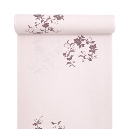 東レシルック 小紋 ～kifkif～「牡丹唐草」 灰梅 【袷・単衣用】