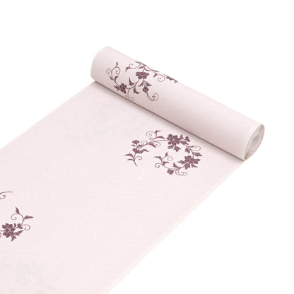 東レシルック 小紋 ～kifkif～「牡丹唐草」 灰梅 【袷・単衣用】