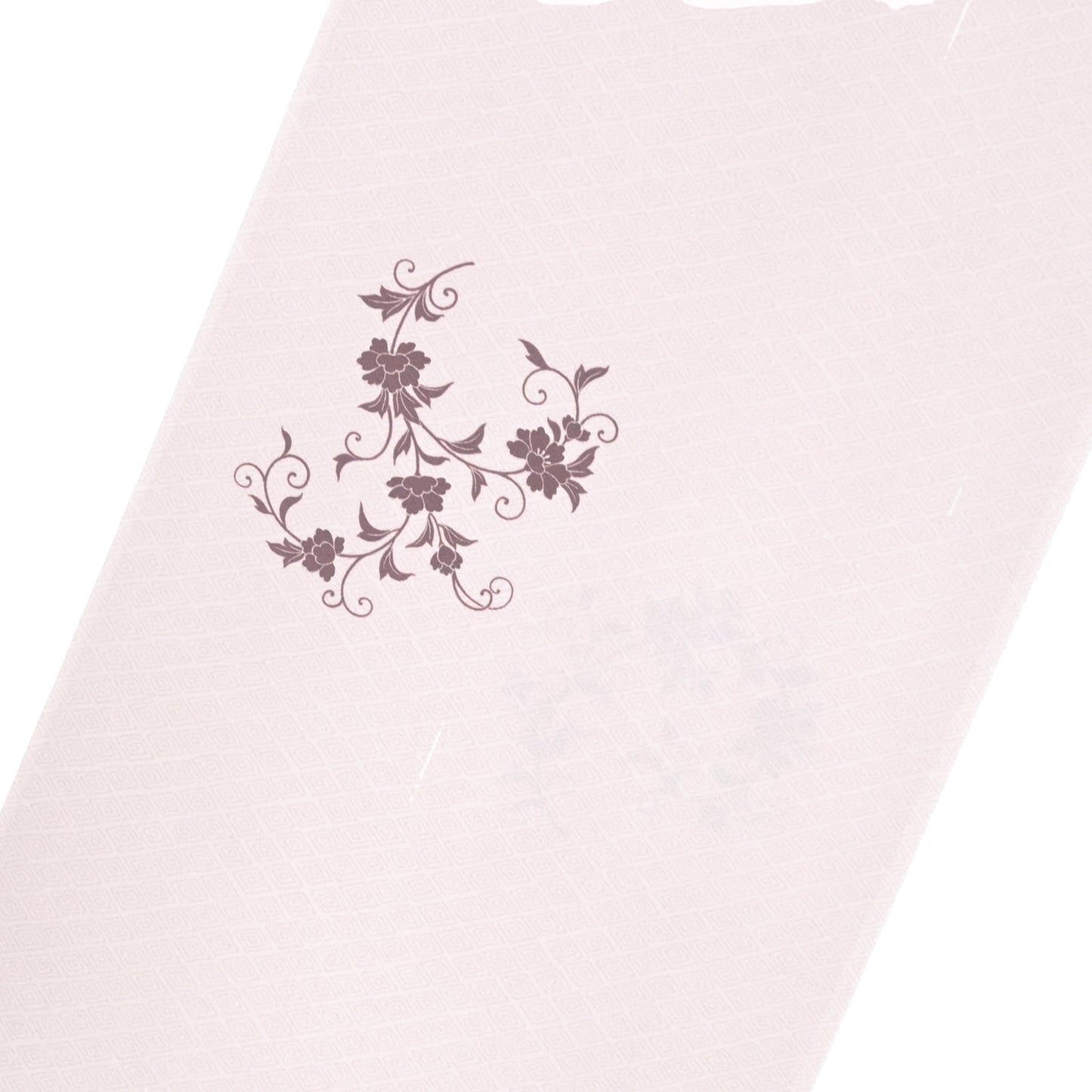 東レシルック 小紋 ～kifkif～「牡丹唐草」 灰梅 【袷・単衣用】