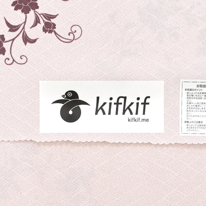 東レシルック 小紋 ～kifkif～「牡丹唐草」 灰梅 【袷・単衣用】