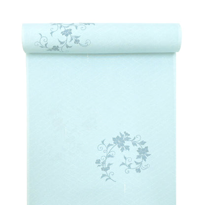 東レシルック 小紋 ～kifkif～「牡丹唐草」 秘色色 【袷・単衣用】