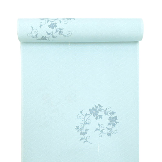 東レシルック 小紋 ～kifkif～「牡丹唐草」 秘色色 【袷・単衣用】