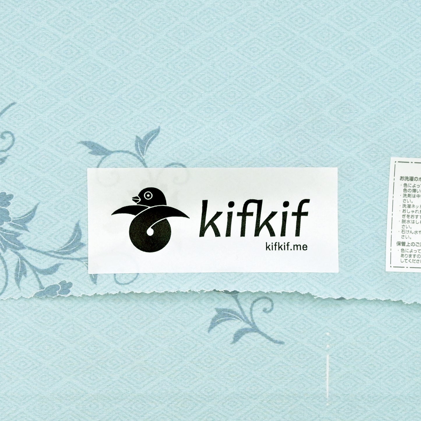 東レシルック 小紋 ～kifkif～「牡丹唐草」 秘色色 【袷・単衣用】