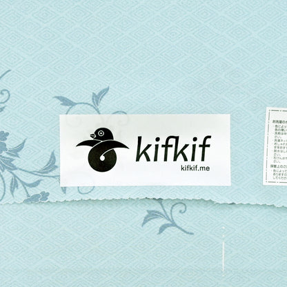 東レシルック 小紋 ～kifkif～「牡丹唐草」 秘色色 【袷・単衣用】