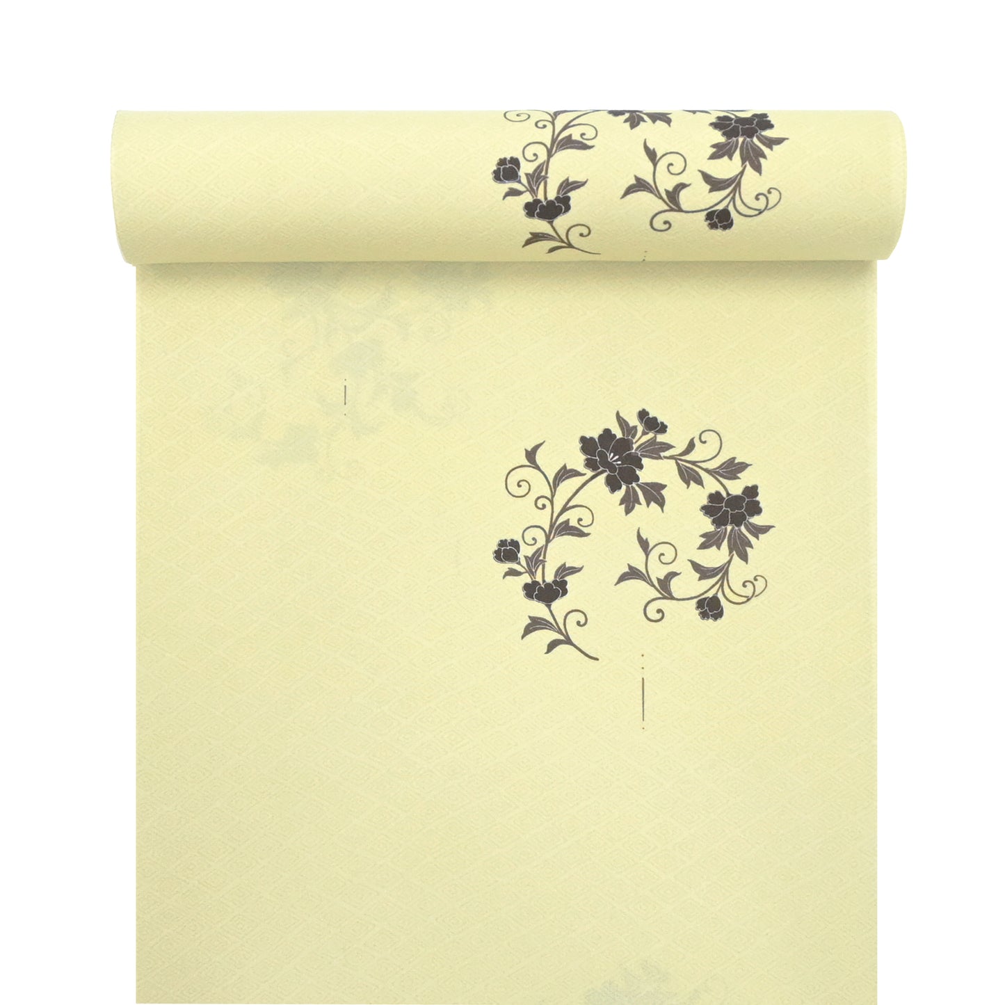 東レシルック 小紋 ～kifkif～「牡丹唐草」 木蘭色 【袷・単衣用】