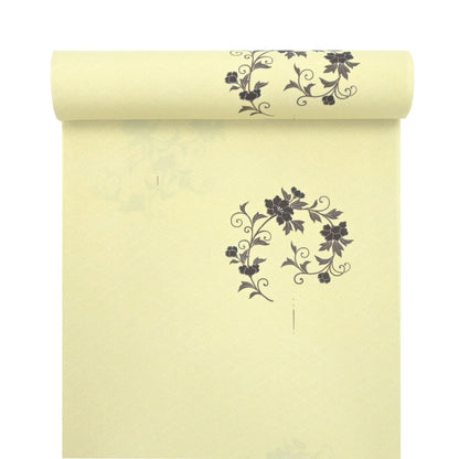 東レシルック 小紋 ～kifkif～「牡丹唐草」 木蘭色 【袷・単衣用】