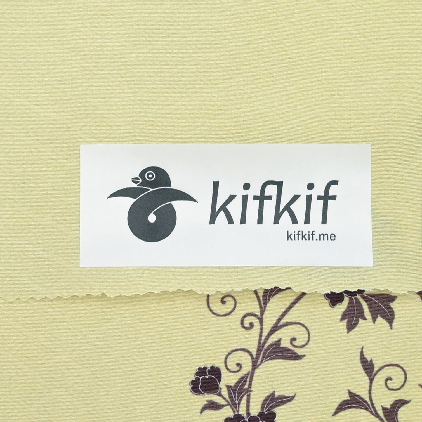 東レシルック 小紋 ～kifkif～「牡丹唐草」 木蘭色 【袷・単衣用】