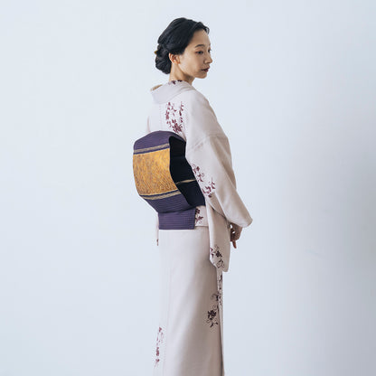 東レシルック 小紋 ～kifkif～「牡丹唐草」 灰梅 【袷・単衣用】