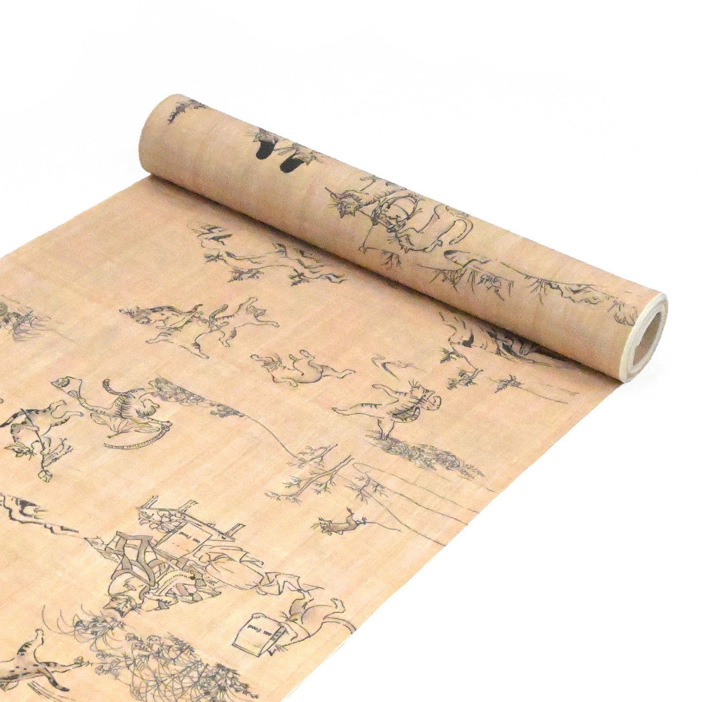 【撫松庵】洗える長襦袢「猫獣戯画」