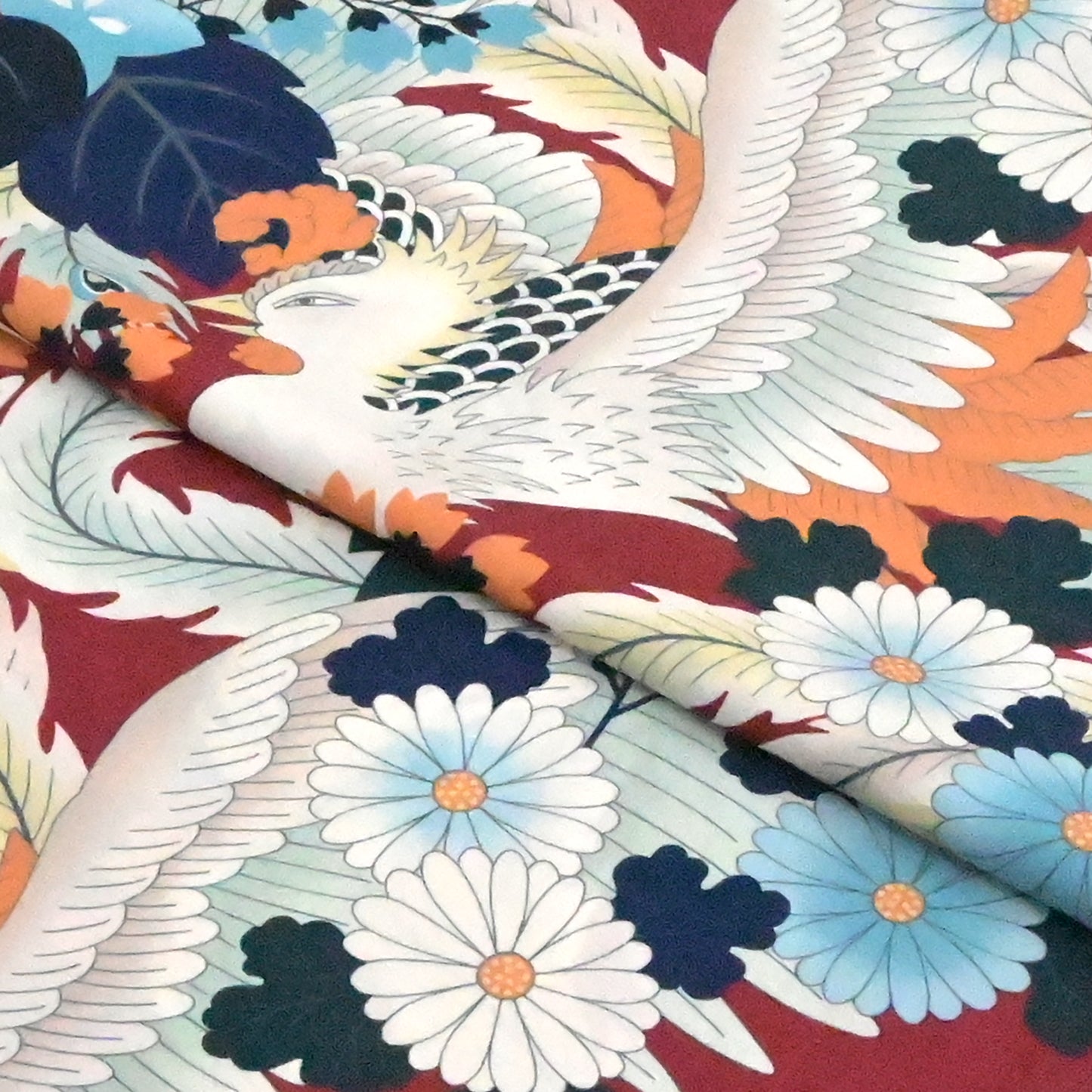 【撫松庵】洗える長襦袢「菊桐鳳凰」