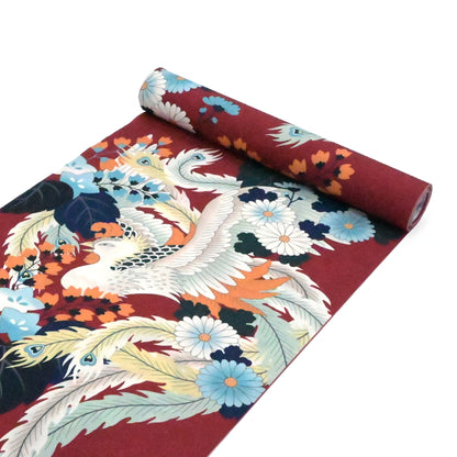 【撫松庵】洗える長襦袢「菊桐鳳凰」