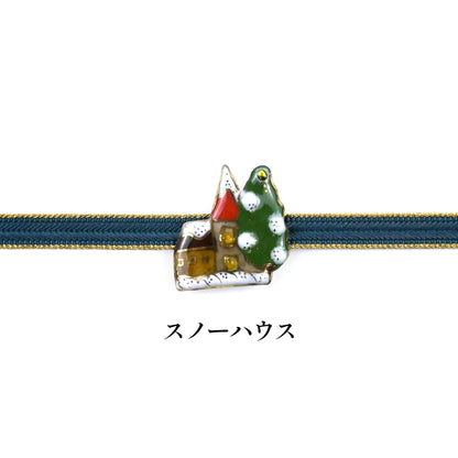 【七宝焼】帯留め クリスマスシリーズ