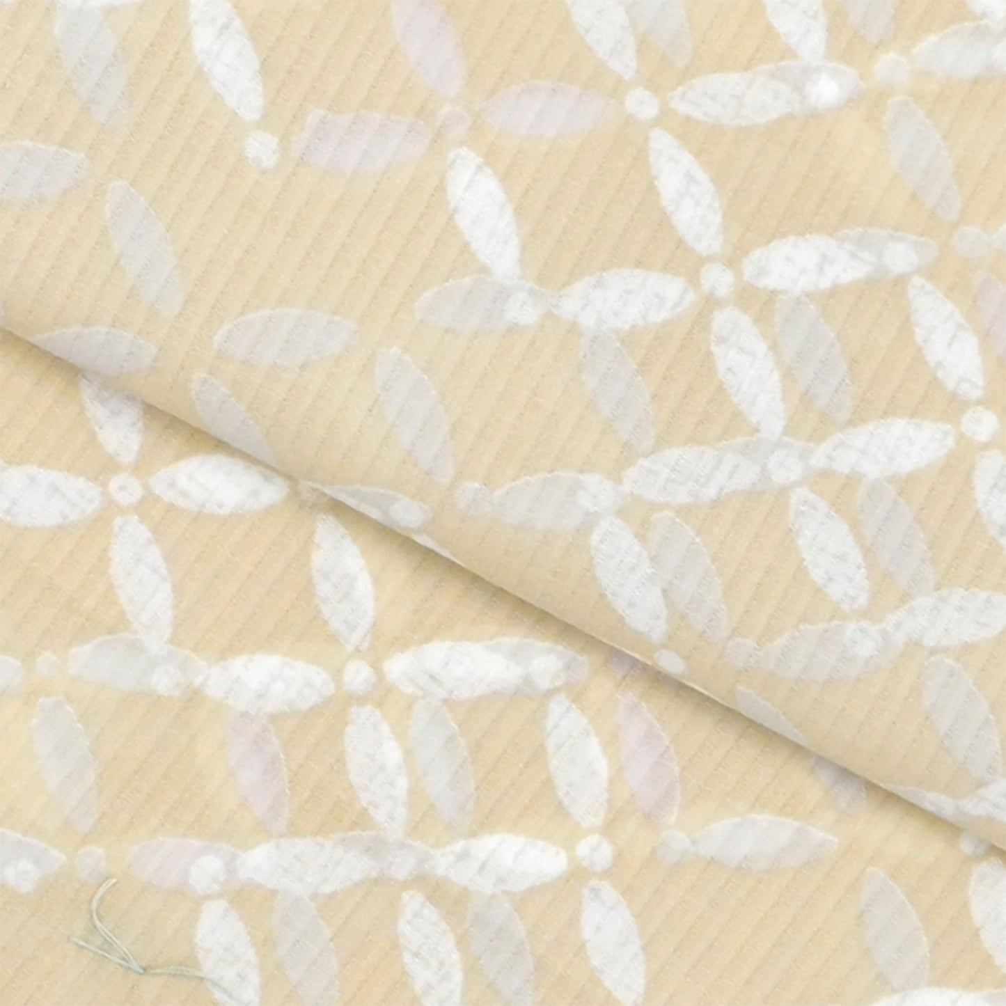 【東レ爽竹】新開発ストレッチ長襦袢 「七宝」クリーム　#スリーシーズン