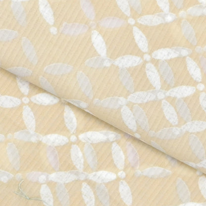 【東レ爽竹】新開発ストレッチ長襦袢 「七宝」クリーム　#スリーシーズン