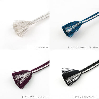 【Kimono-Factory-nono】女性用 正絹羽織紐 冠組 -Shine-
