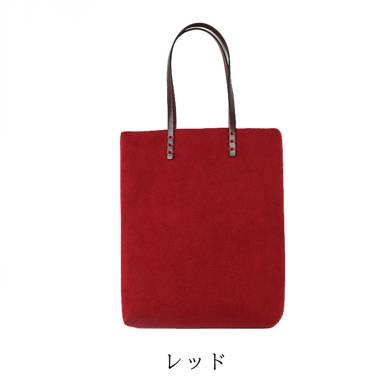 【Kimono-Factory-nono】大島紬ポケットの小さなスエードトートバッグ