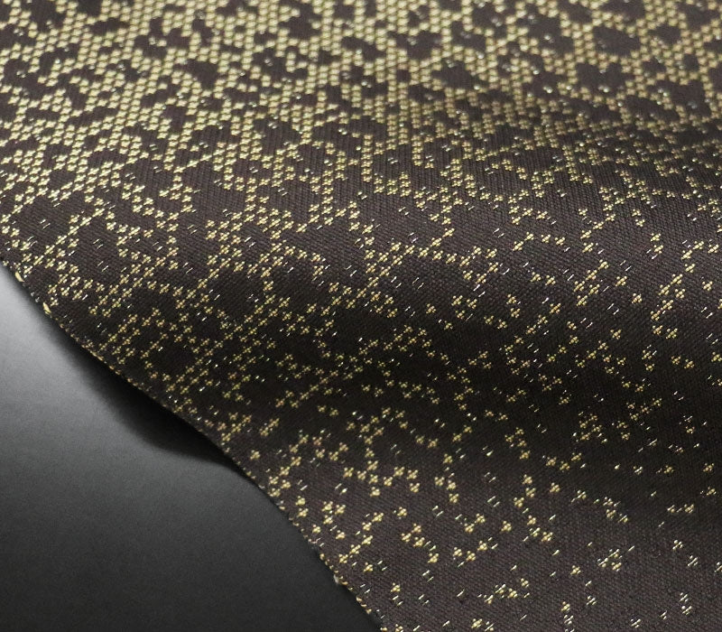 【Kimono-Factory-nono】正絹八寸名古屋帯 仕立て上がり「crack」黄