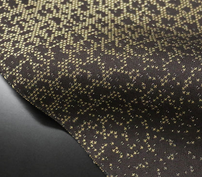 【Kimono-Factory-nono】正絹八寸名古屋帯 仕立て上がり「crack」黄