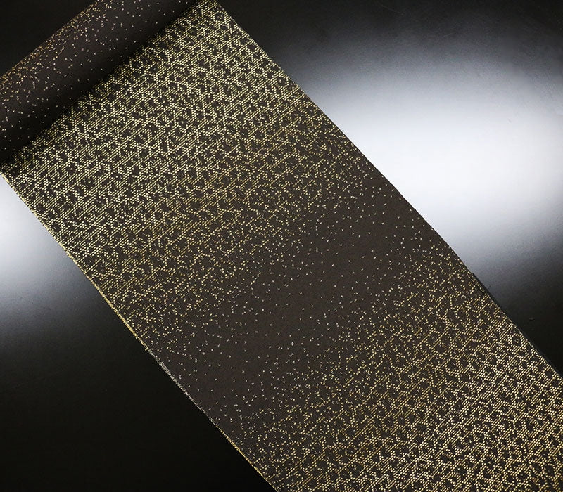 【Kimono-Factory-nono】正絹八寸名古屋帯 仕立て上がり「crack」黄