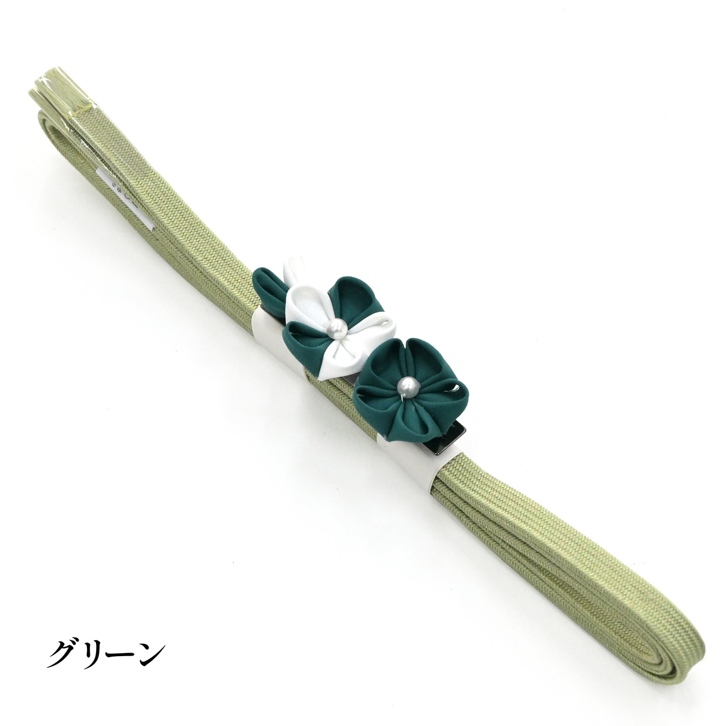 【つまみ細工】三分紐＆帯留めセット