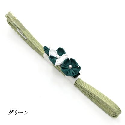 【つまみ細工】三分紐＆帯留めセット