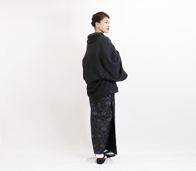 【Kimono-Factory-nono】ニットカーディガン Earl「アール」ブラック #男女兼用/ユニセックス