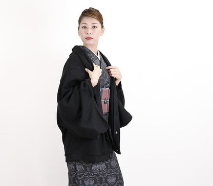 【Kimono-Factory-nono】ニットカーディガン Earl「アール」ブラック #男女兼用/ユニセックス