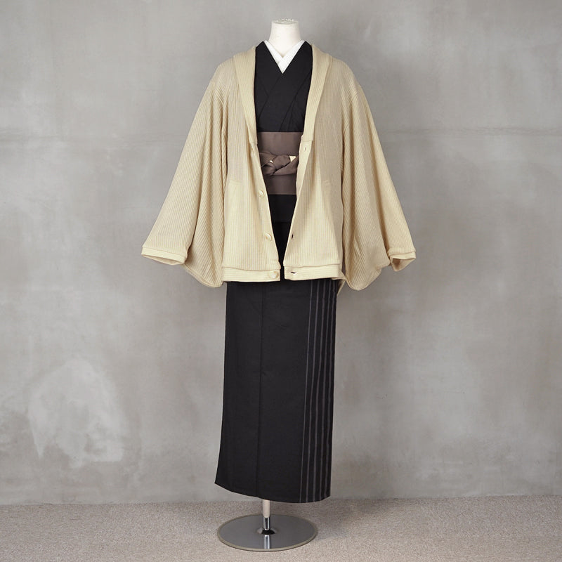 【Kimono-Factory-nono】ニットカーディガン Earl「アール」アイボリー #男女兼用/ユニセックス