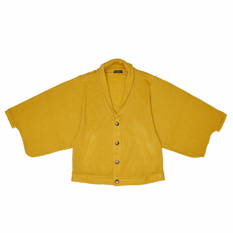 【Kimono-Factory-nono】ニットカーディガン Earl「アール」マスタード #男女兼用/ユニセックス