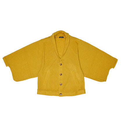 【Kimono-Factory-nono】ニットカーディガン Earl「アール」マスタード #男女兼用/ユニセックス