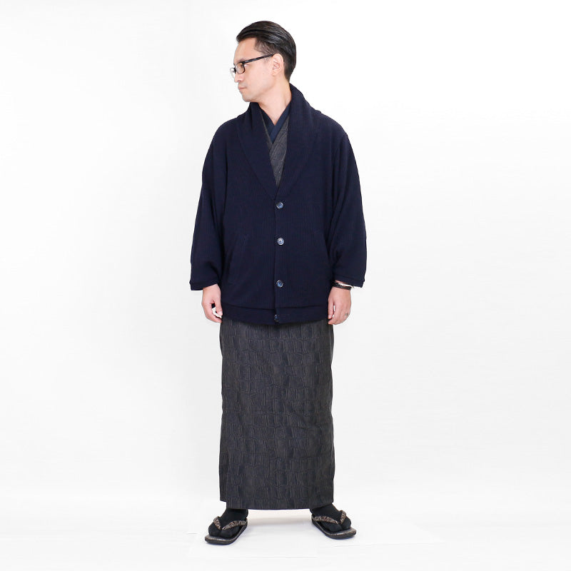 【Kimono-Factory-nono】ニットカーディガン Earl「アール」ネイビー #男女兼用/ユニセックス