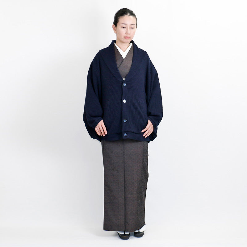 【Kimono-Factory-nono】ニットカーディガン Earl「アール」ネイビー #男女兼用/ユニセックス